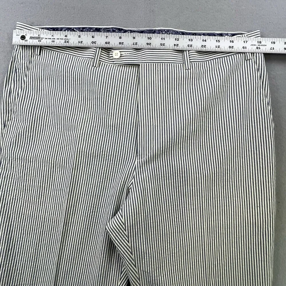 Lauren Ralph Lauren Dress Pants Mens 36x32 Lightweight Blue White Striped
